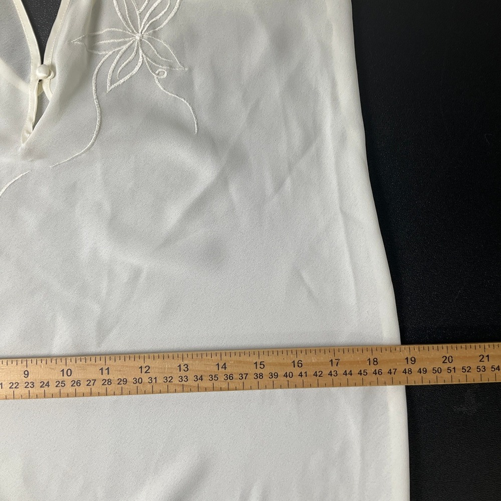 Victoria's Secret Nightgown Womens M Ivory Vintage Floral Sheer Maxi Timeless - Picture 9 of 12